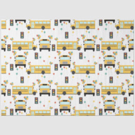Papel De Seda Yellow School Bus Kids Birthday Party