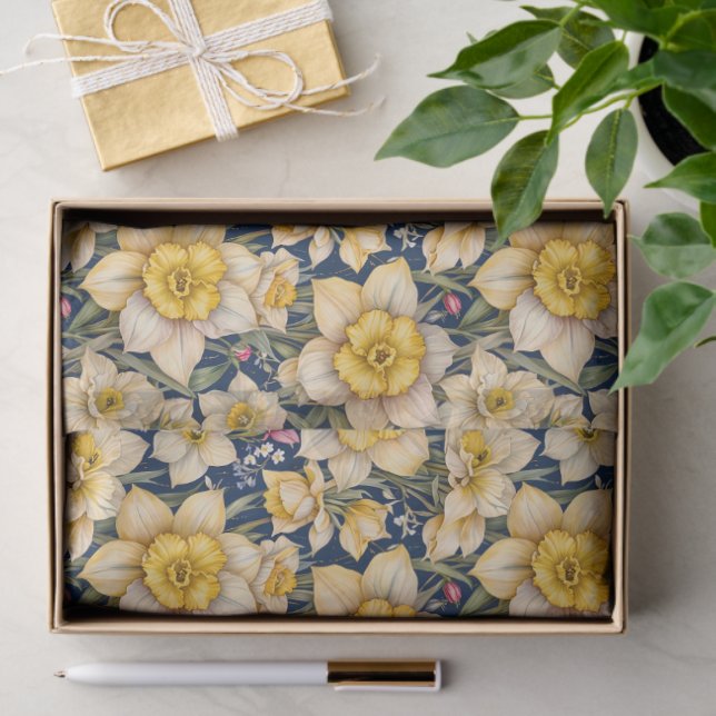 Papel De Seda Yellow Spring Daffodils (Presente)