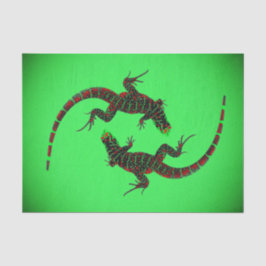 Papel De Seda Yin Yang Lizards