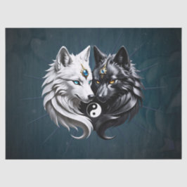 Papel De Seda Yin Yang Wolves