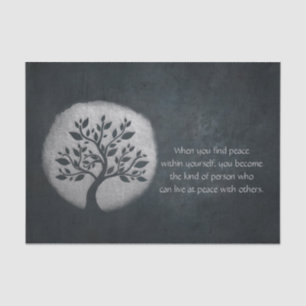 Papel De Seda Yoga Meditation Reiki Instrutor Silver Tree Cote