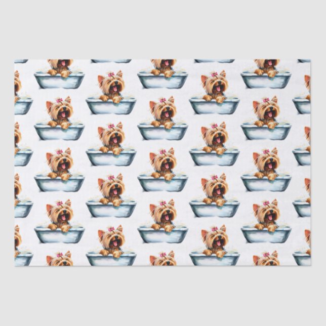 Papel De Seda Yorkie Dog (Frente )
