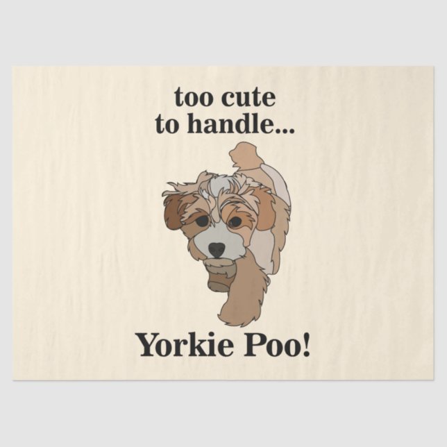 Papel De Seda Yorkie Poo Yorkipoo Cute Dog (Frente )
