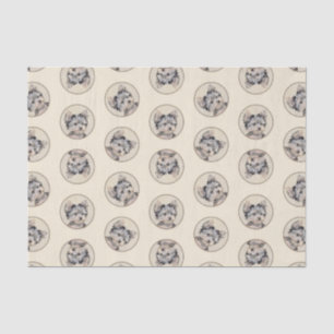 Papel De Seda Yorkshire Terrier Puppy Pintura Original