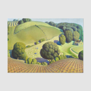 Papel De Seda Young Corn, 1931, por Grant Wood