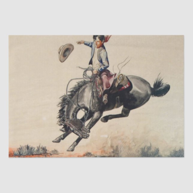 Papel De Seda "Young Cowboy" por Will James (Frente )