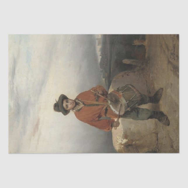 Papel De Seda Young Drummer Boy (por Gerolamo Induno) (Frente )