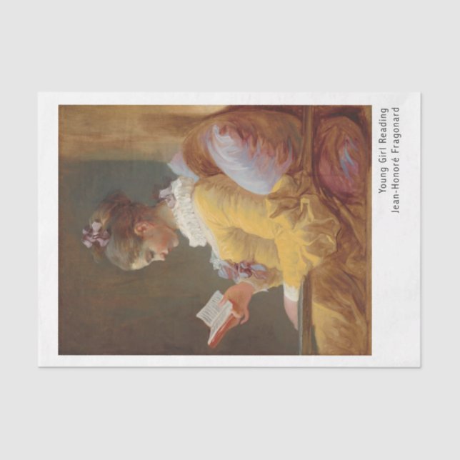 Papel De Seda Young Girl Reading Jean Honoré Fragonard (Frente )