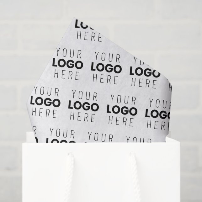 Papel De Seda Your Logo Simple Repeating Diagonal Pattern (Sacola de presentes)