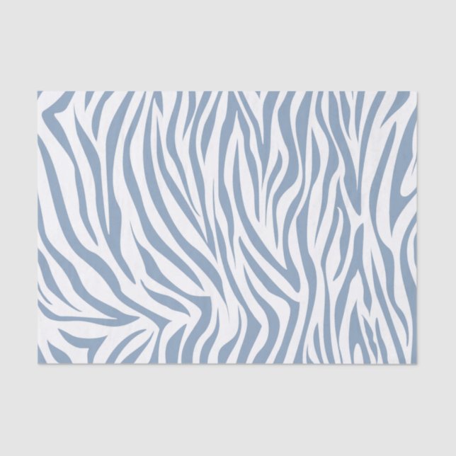 Papel De Seda Zebra azul do safari da rocha (Frente )