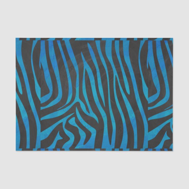 Papel De Seda Zebra Black e Blue Impressão (Frente )