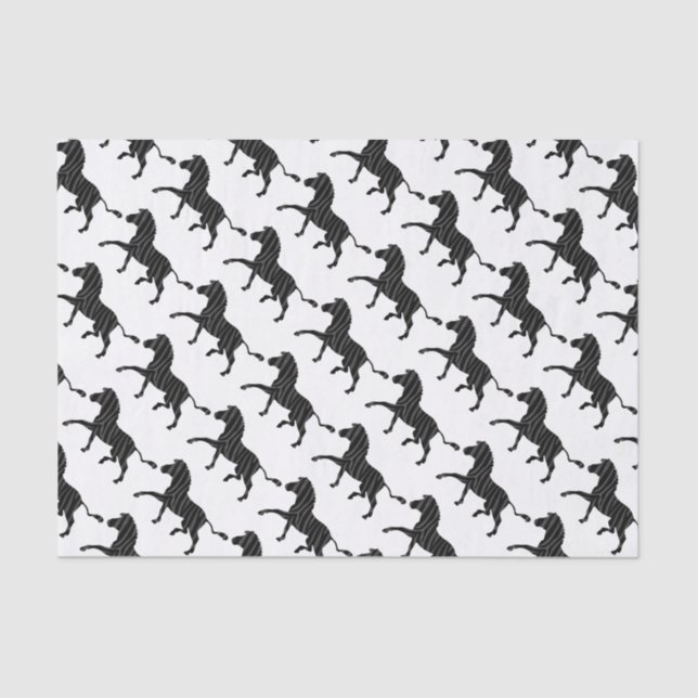 Papel De Seda Zebra Black e Cinza Silhouter (Frente )