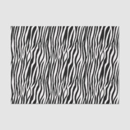 Papel De Seda Zebra Branca Preta Impressa em Animais