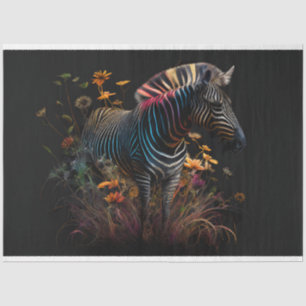 Papel De Seda Zebra do Prismo das Flores de Cores