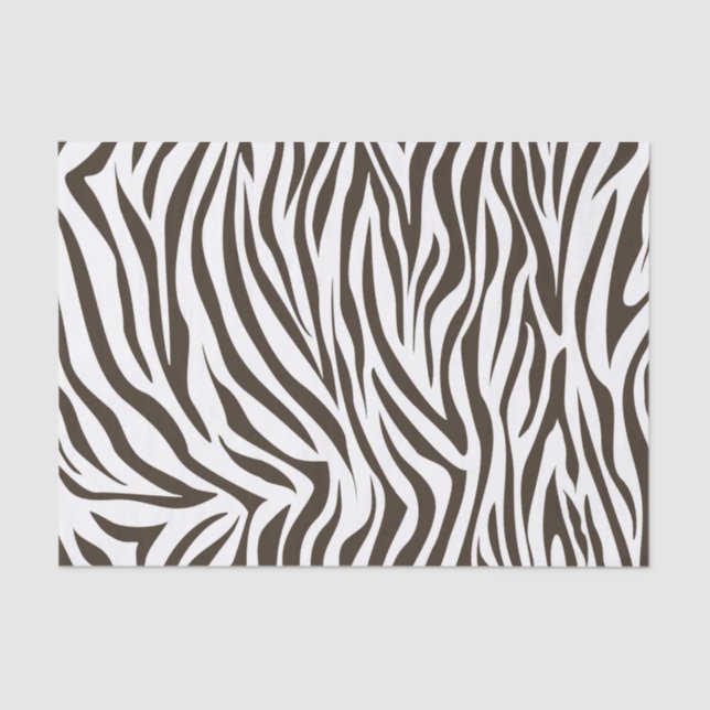 Papel De Seda Zebra do safari da cola (Frente )