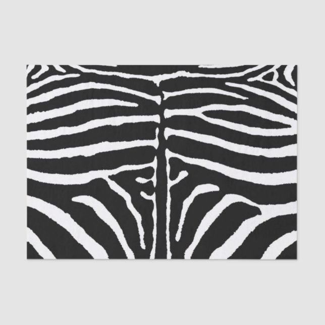 Papel De Seda Zebra em Preto e Branco (Frente )