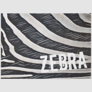 Papel De Seda Zebra fur Design preto e branco para Amante de os