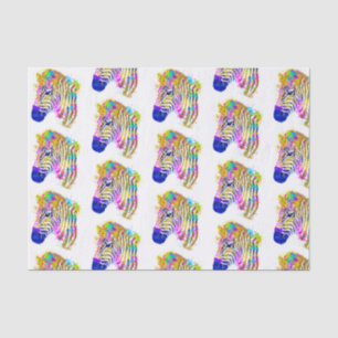 Papel De Seda Zebra Gráfica com Efeito de Tinta em Aquarela Arco