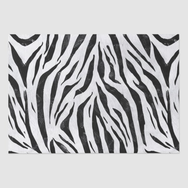 Papel De Seda Zebra Strips - Decoupage de Impressão Animal (Frente )