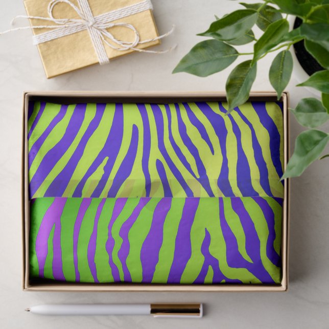 Papel De Seda Zebra Verde (Presente)