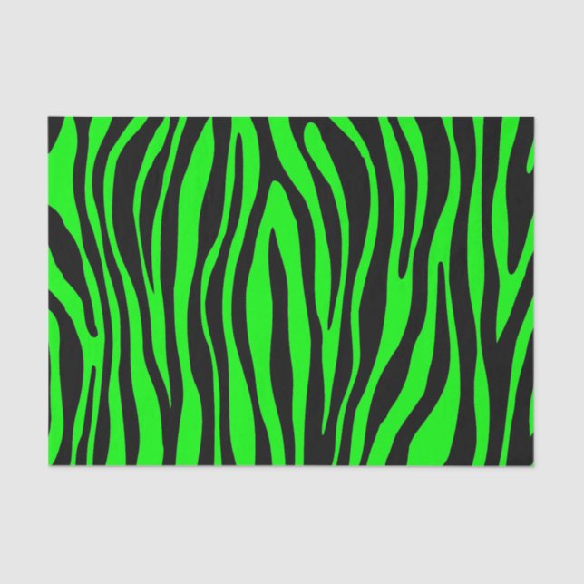 Papel De Seda Zebra verde limão (Frente )