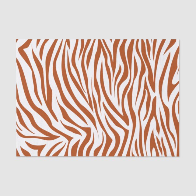 Papel De Seda Zebra vermelha do safari da oxidação (Frente )