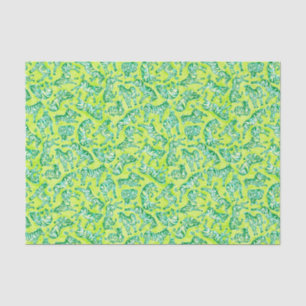 Papel De Seda Zebras Verde Impressão da Praia de Pré-Disppy