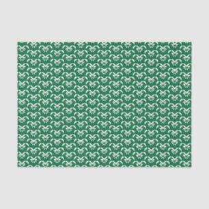 Papel De Seda Ziguezague floral verde