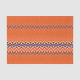 Papel De Seda Zigzag Laranja