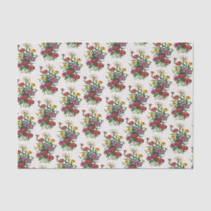 Papel De Seda Zinnias