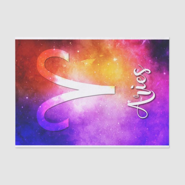 Papel De Seda Zodíaco: Doces do espaço do Aries (Frente )