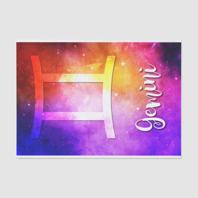 Papel De Seda Zodíaco: Gemini Candy Space (Frente )