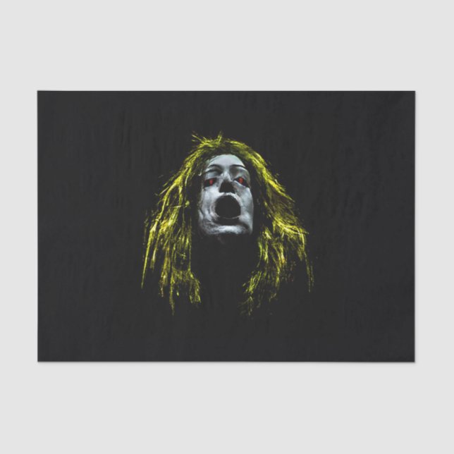 Papel De Seda Zombie assustadora encara retrato (Frente )