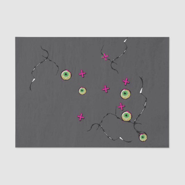 Papel De Seda Zombie XOXO Engraçada E Engraçada (Frente )