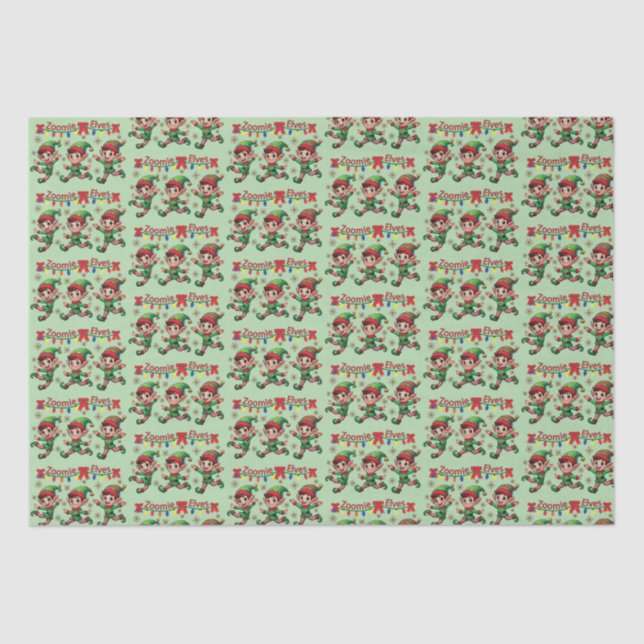 Papel De Seda Zoomie Elves Natal (Frente )