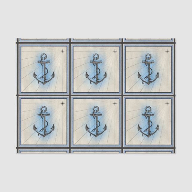 papel de suporte para ancoragem náutico (Frente )