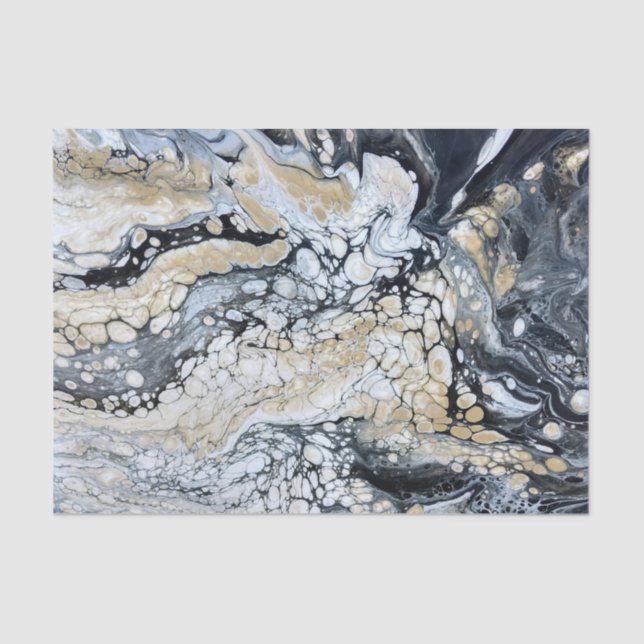 Papel de Tecido Abstrato a Preto Negrito (Frente )