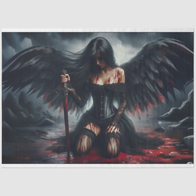 Papel de Tecido Angel Storm Dark (Frente )