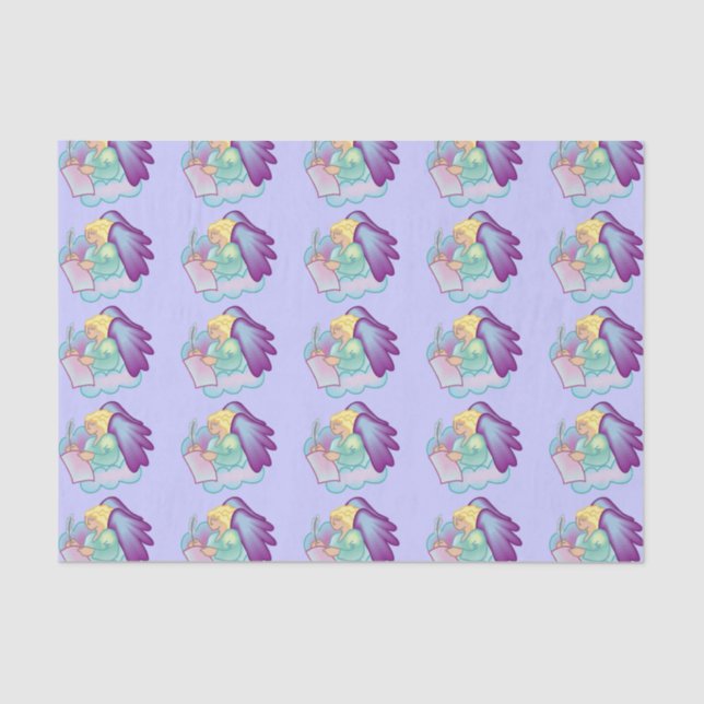 Papel de Tecido Anjo Literário (Frente )