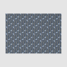 Papel de Tecido Azul Pássaros