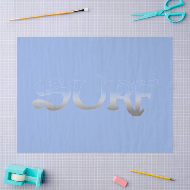 Papel de tecido azul surf (Arte )