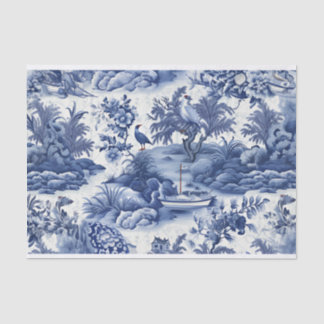 Papel de Tecido Blue Willow Decoupage de 10 lb, Br