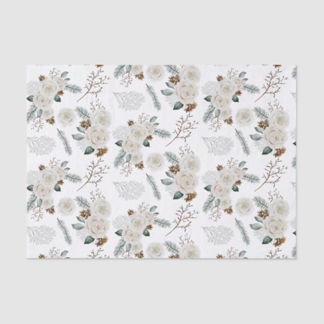 Papel de Tecido Botânico Floral (Frente )