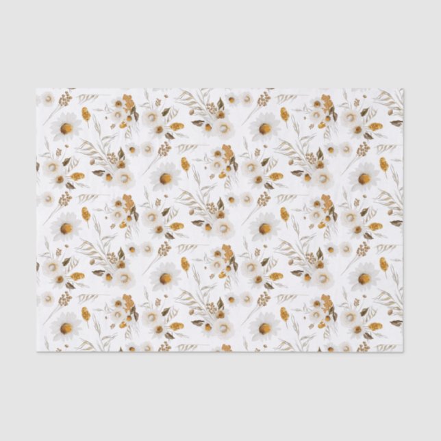 Papel de Tecido Botânico Floral (Frente )