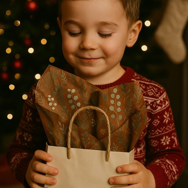 Papel de Tecido Botânico Russo - Pinho e Eucalipto (Criador carregado)
