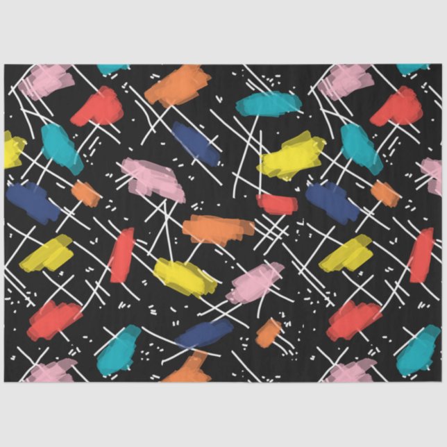 Papel de tecido brilhante e ousado, inspirado nos  (Frente )