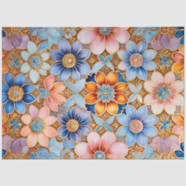 Papel de Tecido Colorido Bizantino de Joias