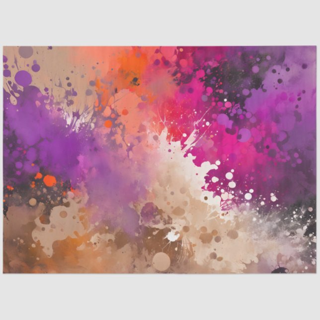 Papel de Tecido Colorido de Pintura de Pintura de  (Frente )