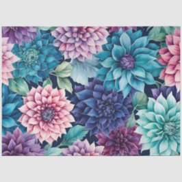 Papel de Tecido Colorido Flores de Jardim de Algod