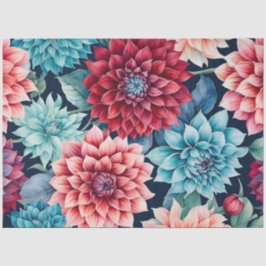 Papel de Tecido Colorido Flores de Jardim de Algod